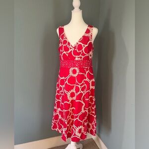 Boden Red Floral Women's Dress